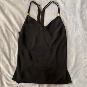 Black bebe chiffon top